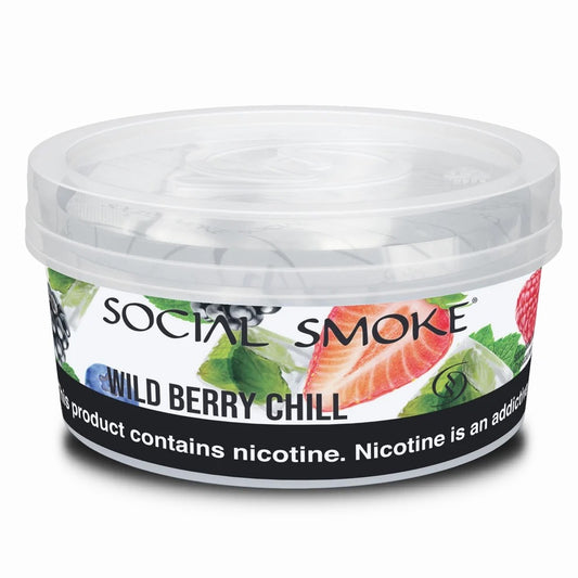 Wasserpfeifentabak Social Smoke Wild Berry Chill 1kg – Waldbeeren mit Frischekick