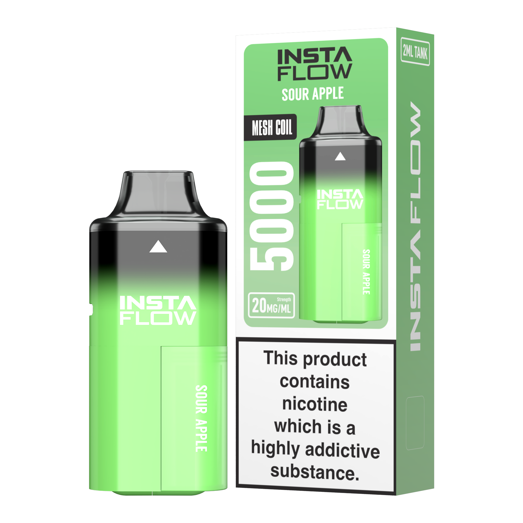 Instaflow 5000 - Sour Apple – 20mg Nikotinsalz, 5000 Züge