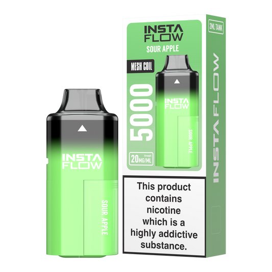 Instaflow 5000 - Sour Apple – 20mg Nikotinsalz, 5000 Züge