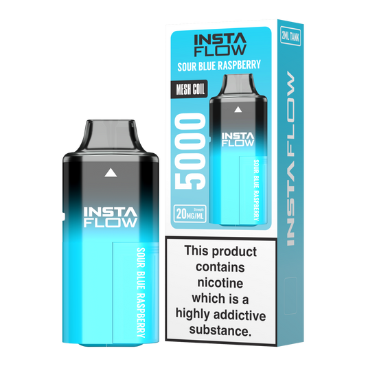 Instaflow 5000 - Sour Blue Raspberry – 20mg Nikotinsalz, 5000 Züge
