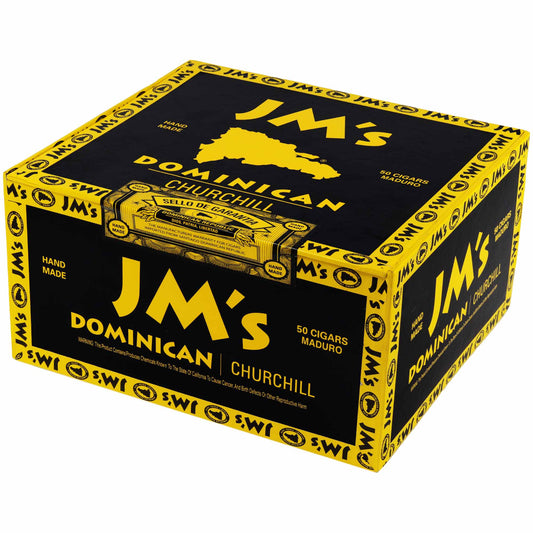 JM's Dominican Maduro Churchill Zigarre im Churchill-Format mit dunklem Maduro-Deckblatt