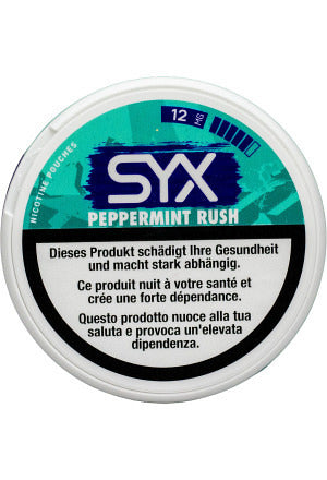 Dose SYX Peppermint Rush 12mg – tabakfreie Nikotinbeutel, 20 Beutel