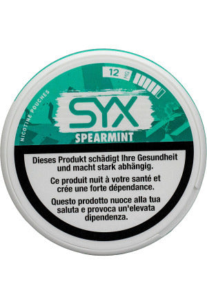 Dose SYX Spearmint 12mg – tabakfreie Nikotinbeutel, 20 Beutel