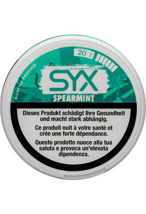 Dose SYX Spearmint 20mg – tabakfreie Nikotinbeutel, 20 Beutel