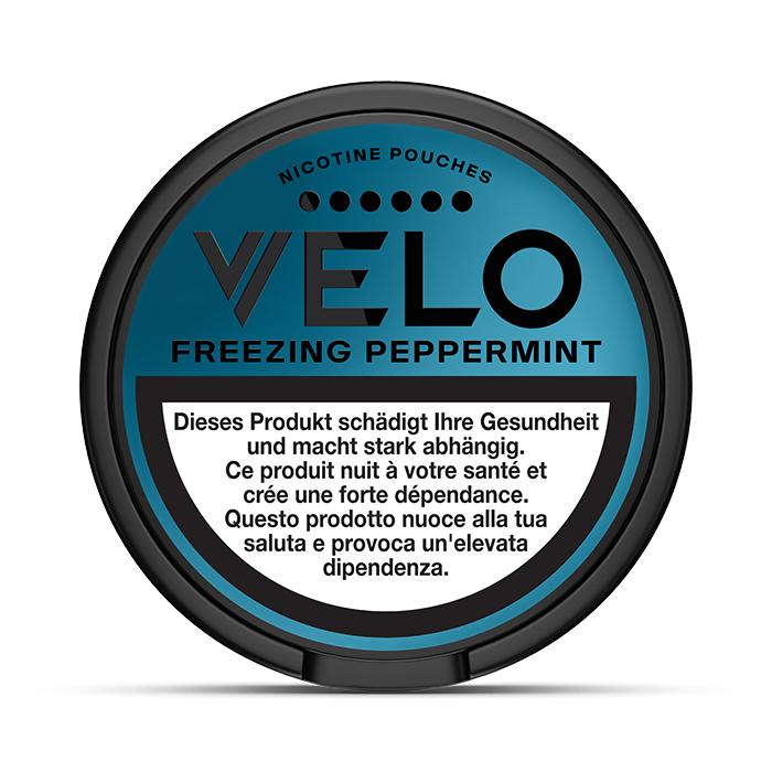 VELO Freezing Peppermint 17 mg – 24 Beutel – VELO Dose Vorderansicht