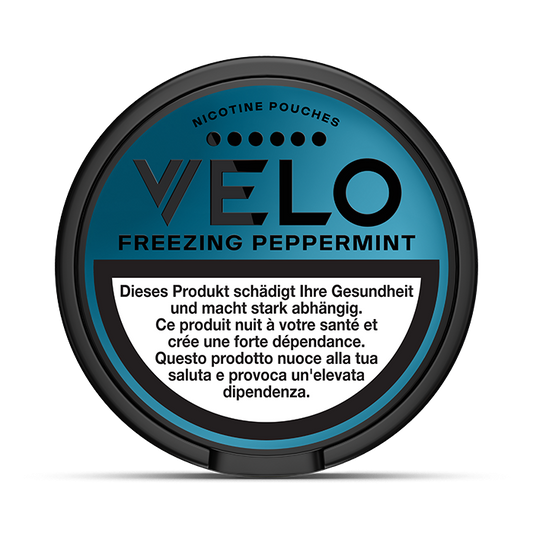 VELO Freezing Peppermint 17 mg – 24 Beutel – VELO Dose Vorderansicht