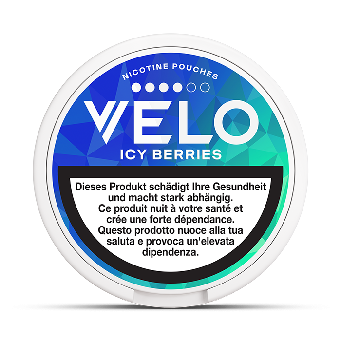 VELO Icy Berries 10.9 mg – 23 Beutel – VELO Dose Vorderansicht