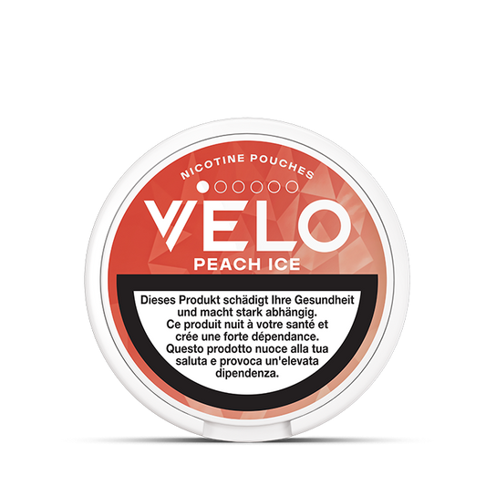 VELO Peach Ice Mini 4 mg – 16 Beutel – VELO Dose Vorderansicht