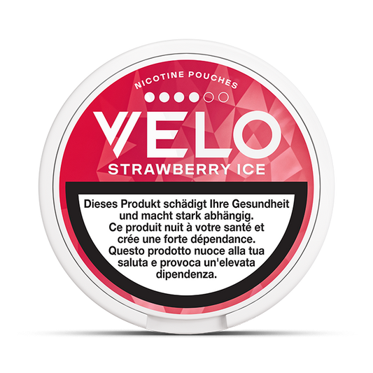 VELO Strawberry Ice 10.9 mg – 23 Beutel – VELO Dose Vorderansicht