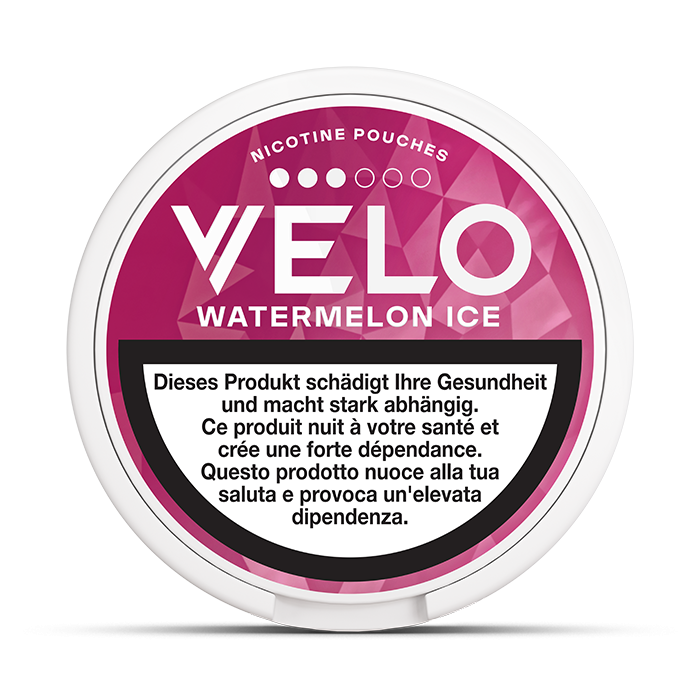 VELO Watermelon Ice 10.9 mg – 23 Beutel – VELO Dose Vorderansicht