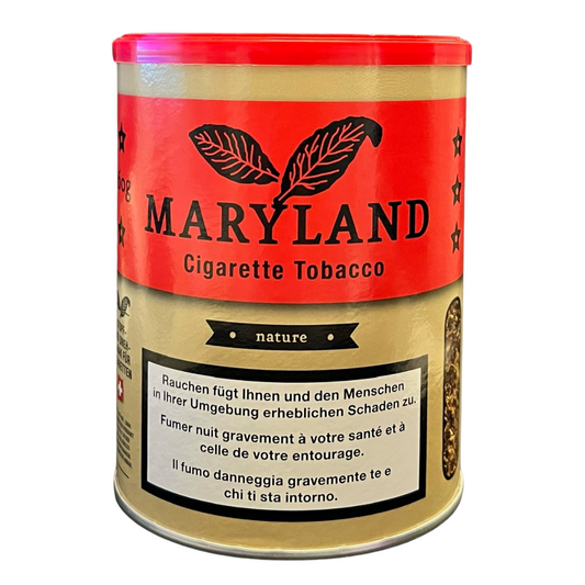 Maryland Nature Tabakeimer 160g Feinschnitttabak – 100% Schweizer Tabak, aromafreier Tabak
