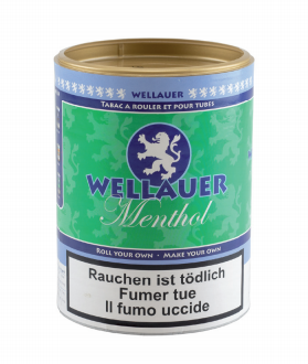 Wellauer Menthol - 110g Feinschnitt – aromastabiler Drehtabak, Authentischer Mentholtabak