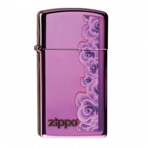Zippo Purple Roses