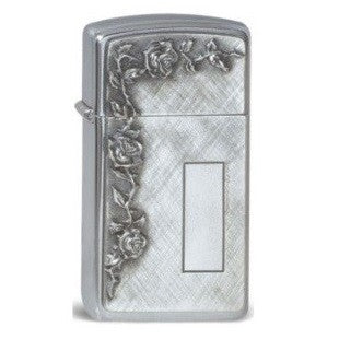 Zippo Roses with Panel Slim