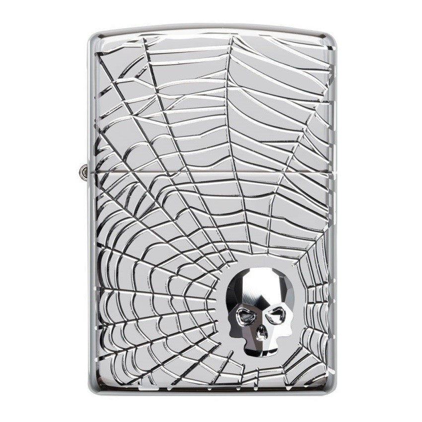 Zippo Spider Web Skull Design