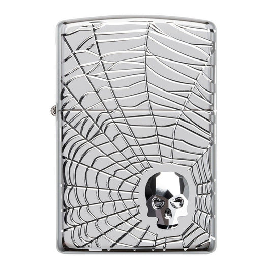 Zippo Spider Web Skull Design
