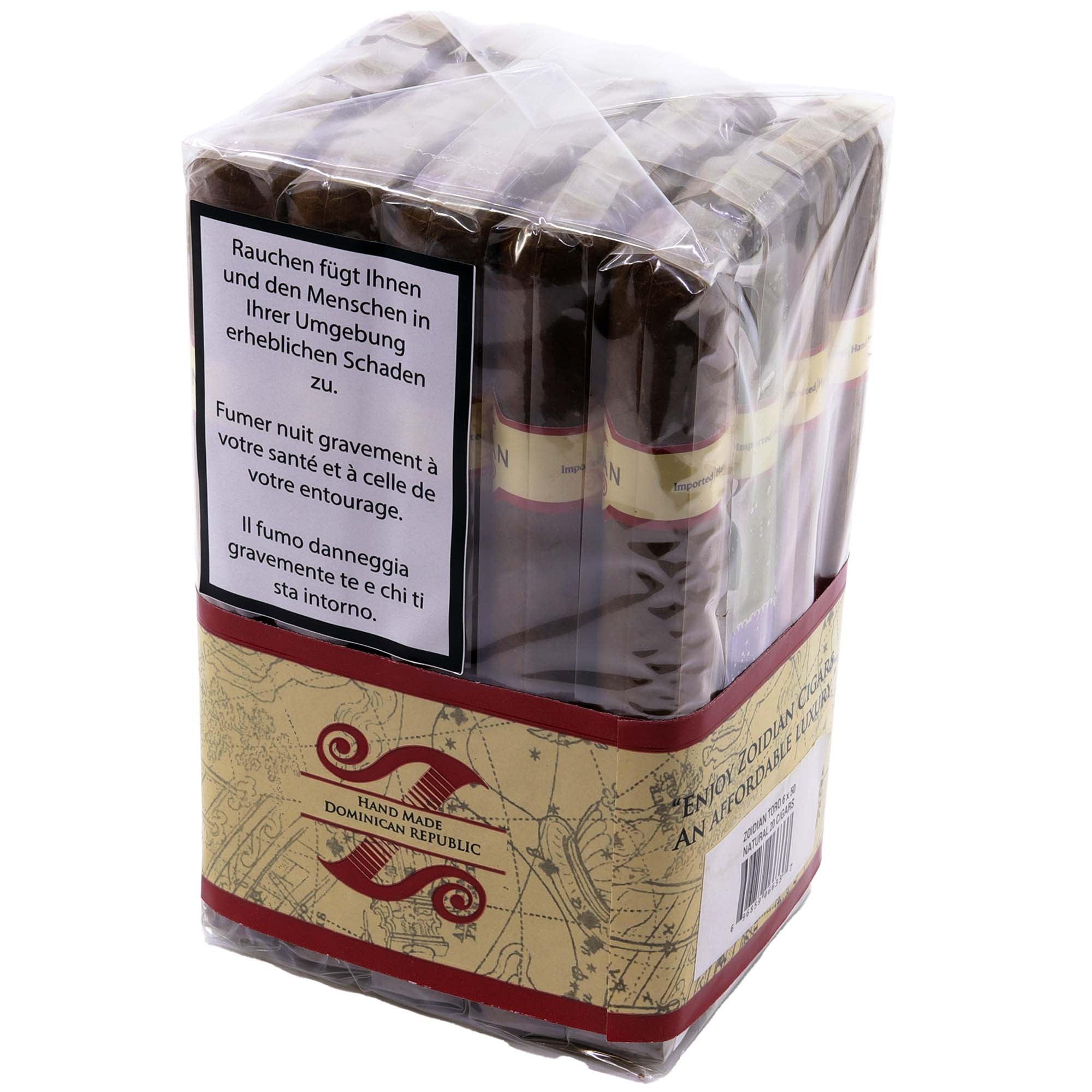 JM's Zoidian Natural Toro Zigarre im Toro-Format mit hellem Natural-Deckblatt